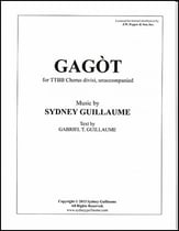 Gagot TTBB choral sheet music cover